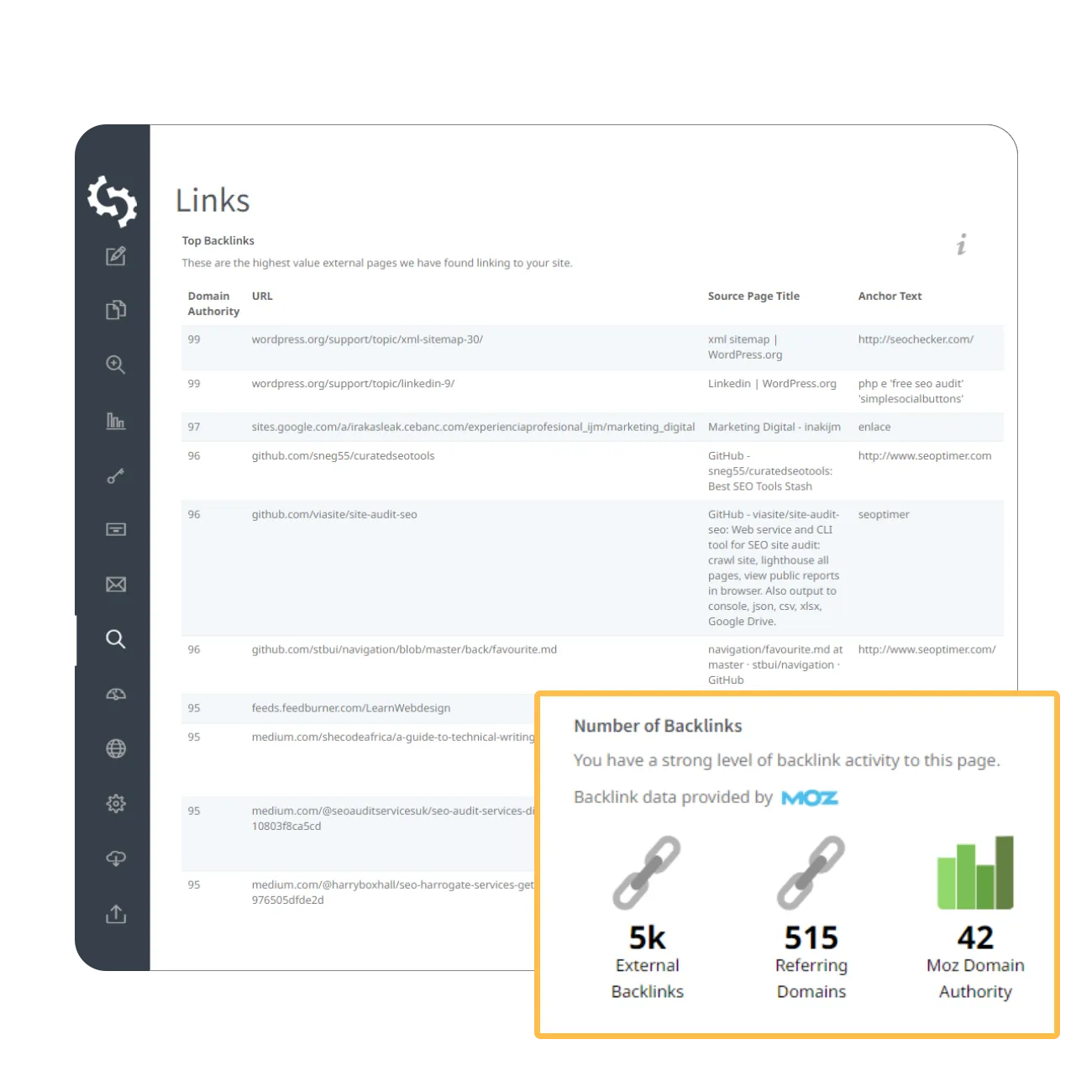 Analyse des backlinks